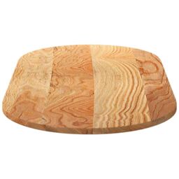 Berkfield Home Table Top Light Brown 120x60x2 cm Solid Wood Oak Oval in Grey - Size: 120 x 60 x 2 cm - thumbnail 6