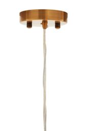 Orsina 1 Bulb Bronze Pendant Light, Cone-Shaped Glass Shade Ceiling Fixture, Crystal Texture Hanging Lamp in Gold - thumbnail 5