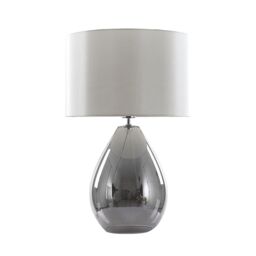 Pagazzi Waltham Smoked Glass Table Lamp in Grey - thumbnail 2