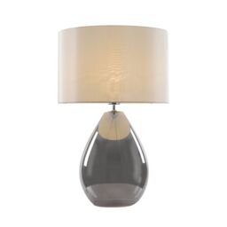 Pagazzi Waltham Smoked Glass Table Lamp in Grey - thumbnail 7