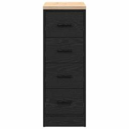 Berkfield Home Garage Storage Cabinet Black 30x51x85 cm Solid Wood Pine - Size: 30 x 51 x 85 cm - thumbnail 6