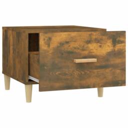 Berkfield Home Sturdy Coffee Tables 2 pcs Smoked Oak 50x50x40 cm Engineered Wood in Brown - Size: 50 x 50 x 40 cm - thumbnail 8