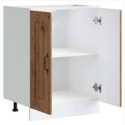 Berkfield Home Sink Base Cabinet Kalmar Old Wood 60x46x81.5 cm Engineered Wood in Brown - thumbnail 5