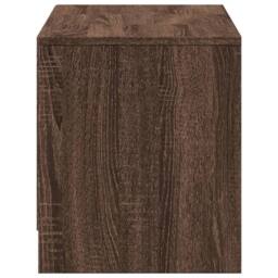 Berkfield Home TV Cabinet with LED Brown Oak 97x34x40 cm Engineered Wood - Size: 97 x 34 x 40 cm - thumbnail 7