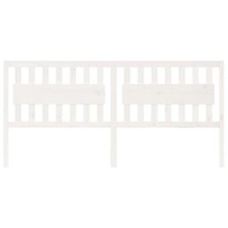 Berkfield Home Bed Headboard White 205.5x4x100 cm Solid Wood Pine - thumbnail 3