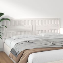 Berkfield Home Bed Headboard White 205.5x4x100 cm Solid Wood Pine - thumbnail 4