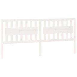 Berkfield Home Bed Headboard White 205.5x4x100 cm Solid Wood Pine - thumbnail 2