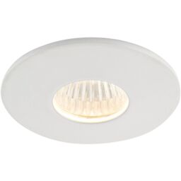 Loops Mini Recessed Downlight Fixture - 4W Warm White COB LED Driver - Matt White - thumbnail 1