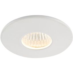 Loops Mini Recessed Downlight Fixture - 4W Warm White COB LED Driver - Matt White - thumbnail 3