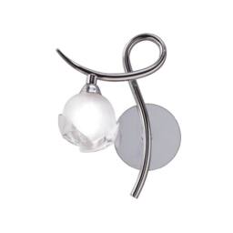 Netlighting Fragma Wall Lamp Left Switched 1 Light G9 Polished Chrome in Silver