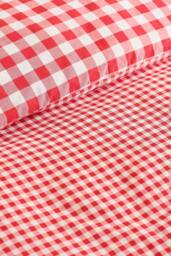 Catherine Lansfield 'Bamford Gingham Check' Reversible Duvet Cover Set in Red - Size: Super King - thumbnail 4