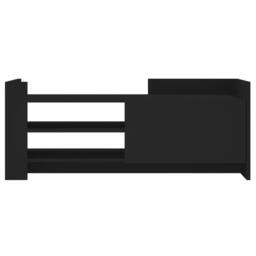 Berkfield Home TV Cabinet Black 100x35x40 cm Engineered Wood - Size: 100 x 35 x 40 cm - thumbnail 4