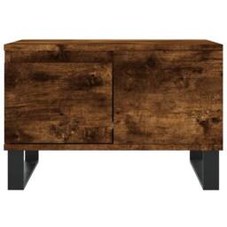Berkfield Home Modern Coffee Table Smoked Oak 55x55x36.5 cm Engineered Wood in Brown - thumbnail 5