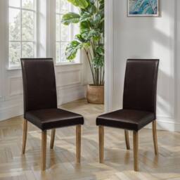 Cheshire Kensington Elegant Brown Dining Chairs - Set of 2 - thumbnail 3