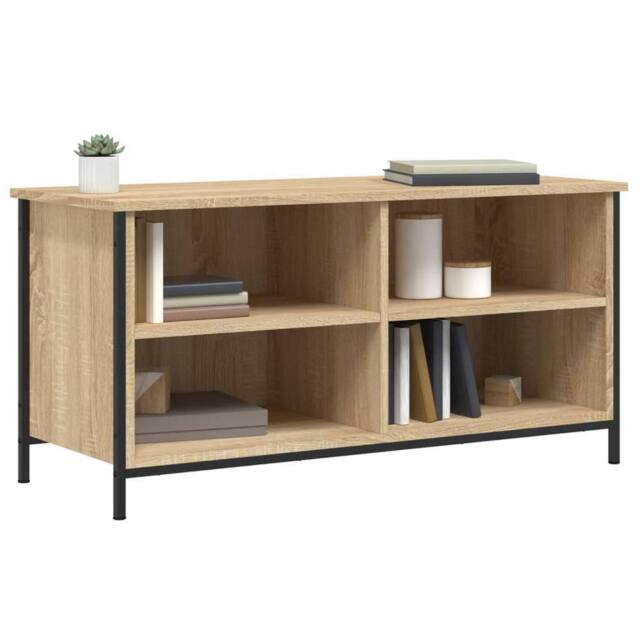 Berkfield Home TV Cabinet Sonoma Oak 100x40x50 cm Engineered Wood in Light Oak - Size: 100 x 40 x 50 cm - image 1