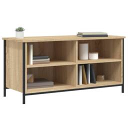 Berkfield Home TV Cabinet Sonoma Oak 100x40x50 cm Engineered Wood in Light Oak - Size: 100 x 40 x 50 cm - thumbnail 1