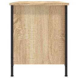 Berkfield Home TV Cabinet Sonoma Oak 100x40x50 cm Engineered Wood in Light Oak - Size: 100 x 40 x 50 cm - thumbnail 5
