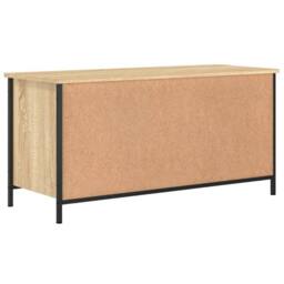 Berkfield Home TV Cabinet Sonoma Oak 100x40x50 cm Engineered Wood in Light Oak - Size: 100 x 40 x 50 cm - thumbnail 6