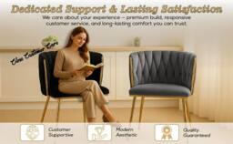 Hygrad Built to Survive Set of 2 x Luxury Velvet/Metal Upholstered Seat Woven Dining chairs in Black - thumbnail 6
