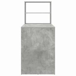 Berkfield Home Desk with Storage Concrete Grey 113x54x120 cm Engineered Wood - Size: 113 x 54 x 120 cm - thumbnail 6