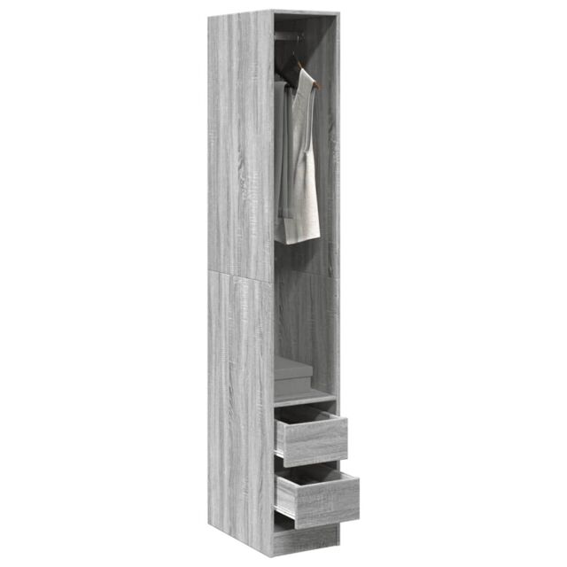 Berkfield Home Wardrobe Grey Sonoma 30x50x200 cm Engineered Wood - Size: 30 x 50 x 200 cm - image 1