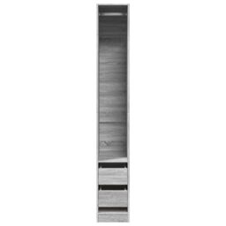 Berkfield Home Wardrobe Grey Sonoma 30x50x200 cm Engineered Wood - Size: 30 x 50 x 200 cm - thumbnail 4
