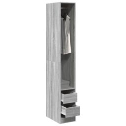 Berkfield Home Wardrobe Grey Sonoma 30x50x200 cm Engineered Wood - Size: 30 x 50 x 200 cm - thumbnail 1