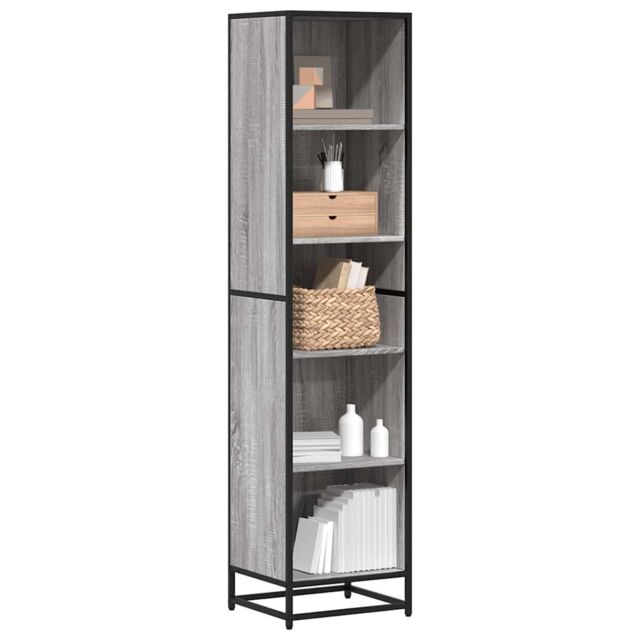 Berkfield Home Book Cabinet Grey Sonoma 40x35x170.5 cm Engineered Wood - image 1