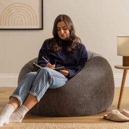 icon Kingston Beanbag, Corduroy in Charcoal - thumbnail 2