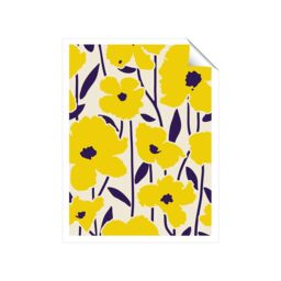 "Warren Reed - Designer Vintage Tropical Flowers Unframed Art Print - Size: W24"" x H36""" - thumbnail 2