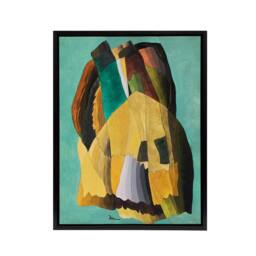 "Artery8 Shore Road Abstract Coastal Landscape Dove Black Framed Canvas Art - Size: W12"" x H16""" - thumbnail 1