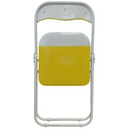 Harbour Housewares Coloured Padded Folding Chair in Yellow - thumbnail 5