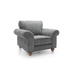 Abakus Direct Ingrid Collection Armchair in Steel Grey in Dark Grey - thumbnail 3