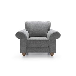 Abakus Direct Ingrid Collection Armchair in Steel Grey in Dark Grey - thumbnail 2