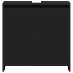 Berkfield Home Sturdy Bathroom Cabinet Black 60x33x61 cm Engineered Wood - Size: 60 x 33 x 61 cm - thumbnail 6
