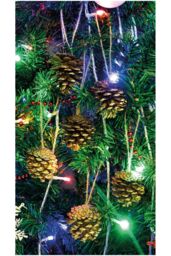 Netagon Home Festive Christmas Hanging Pine Cone Bauble Decoration - Pack of 6 in Brown - thumbnail 3