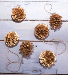 Netagon Home Festive Christmas Hanging Pine Cone Bauble Decoration - Pack of 6 in Brown - thumbnail 4