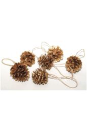 Netagon Home Festive Christmas Hanging Pine Cone Bauble Decoration - Pack of 6 in Brown - thumbnail 5