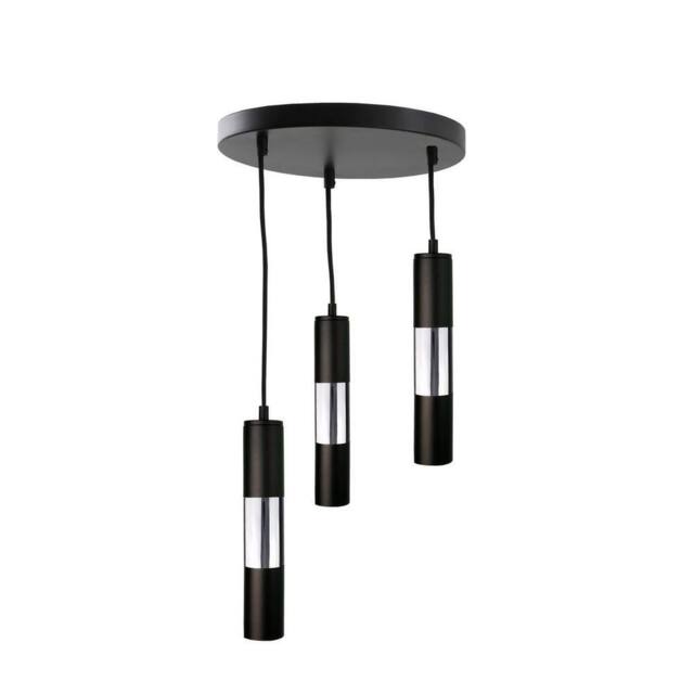 Netlighting Magnum Cluster Pendant Ceiling Light Black Silver 30cm 3x GU10