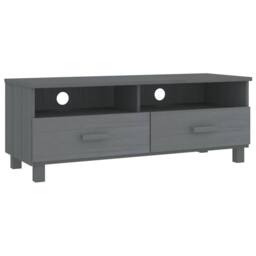 Berkfield Home TV Cabinet HAMAR Dark Grey 106x40x40 cm Solid Wood Pine - Size: 106 x 40 x 40 cm