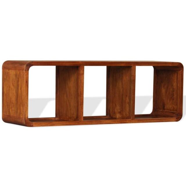 Berkfield Home TV Cabinet Solid Wood with Honey Finish 120x30x40 cm in Brown - Size: 120 x 30 x 40 cm - image 1