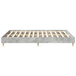 Berkfield Home Durable Bed Frame No Mattress Concrete Grey 150x200 cm King Size Wood - thumbnail 6
