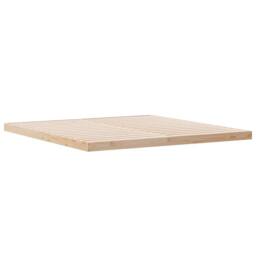 Berkfield Home Elegant Floor Bed Frame 200x220 cm Solid Wood Pine in Beige - thumbnail 3
