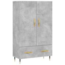 Berkfield Home Highboard Concrete Grey 69.5x31x115 cm Engineered Wood - thumbnail 2