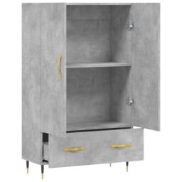 Berkfield Home Highboard Concrete Grey 69.5x31x115 cm Engineered Wood - thumbnail 5