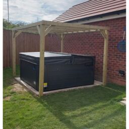 Churnet Valley Garden Furniture Ltd Heavy Duty Pergola - L240 x W300 x H230 cm - Min. Assembly Required in Brown - thumbnail 2