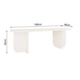 BIMOSSA Wooden TV Stand 100 cm Small TV Unit for TVs up to 43 Inch, Modern Compact TV Table Stand w/ Storage Shelf, TV Cabinet for Living Room, Media - thumbnail 3
