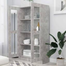 Berkfield Home Vitrine Cabinet Concrete Grey 82.5x30.5x150 cm Engineered Wood