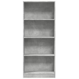 Berkfield Home Bookcase Concrete Grey 60x24x143 cm Engineered Wood - Size: 60 x 24 x 143 cm - thumbnail 4
