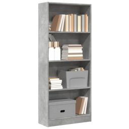 Berkfield Home Bookcase Concrete Grey 60x24x143 cm Engineered Wood - Size: 60 x 24 x 143 cm - thumbnail 1